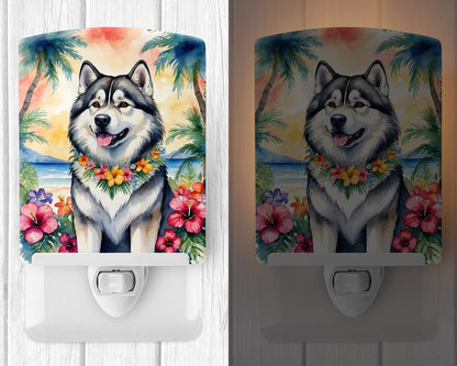 Alaskan Malamute Luau Ceramic Night Light-1