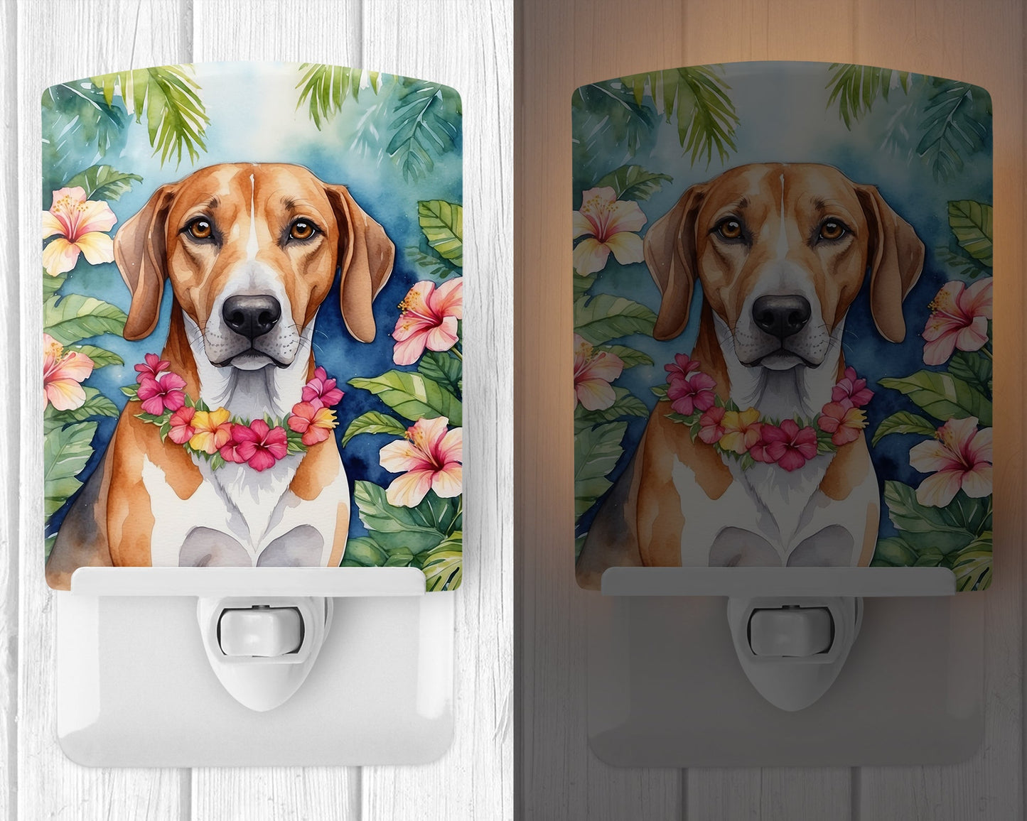 American Foxhound Luau Ceramic Night Light-1