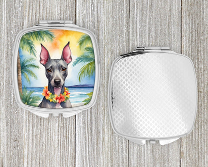 American Hairless Terrier Luau Compact Mirror-3