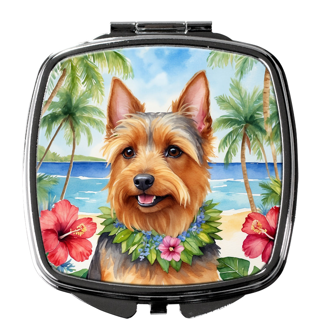 Australian Terrier Luau Compact Mirror-0