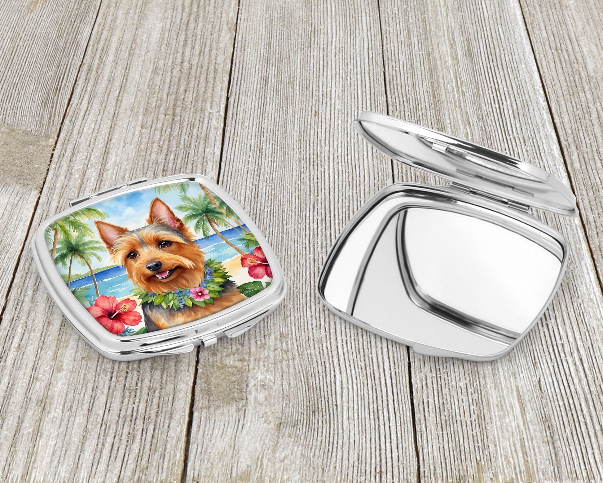 Australian Terrier Luau Compact Mirror-2