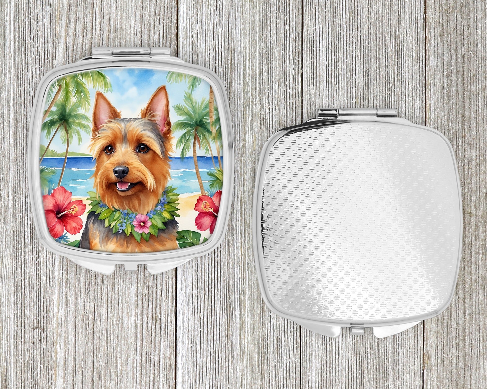 Australian Terrier Luau Compact Mirror-3