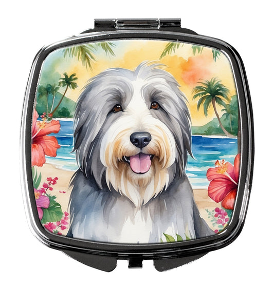 Bearded Collie Luau Compact Mirror-0