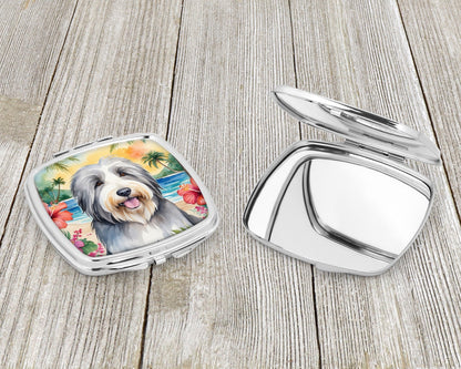 Bearded Collie Luau Compact Mirror-2