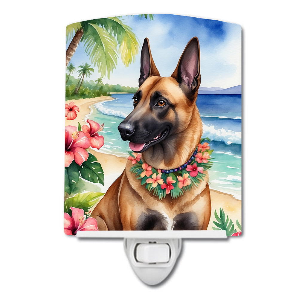 Belgian Malinois Luau Ceramic Night Light-0