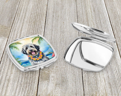 Bergamasco Sheepdog Luau Compact Mirror-2