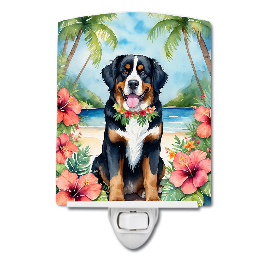 Bernese Mountain Dog Luau Ceramic Night Light-0