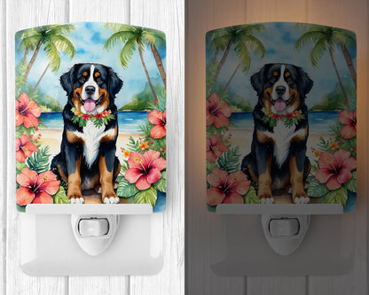 Bernese Mountain Dog Luau Ceramic Night Light-1