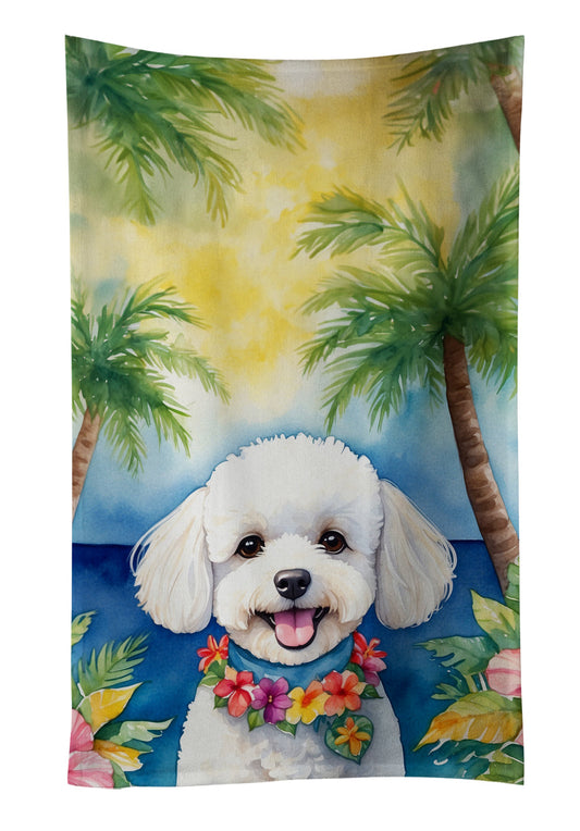 Bichon Frise Luau Kitchen Towel-0