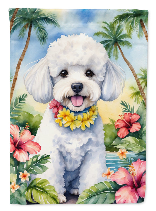 Bichon Frise Luau House Flag-0