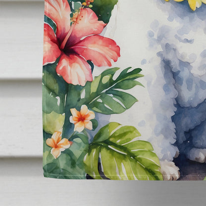 Bichon Frise Luau House Flag-3