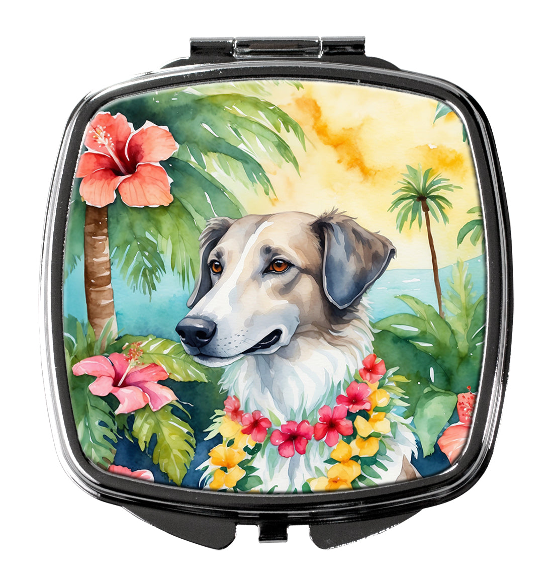 Borzoi Luau Compact Mirror-0