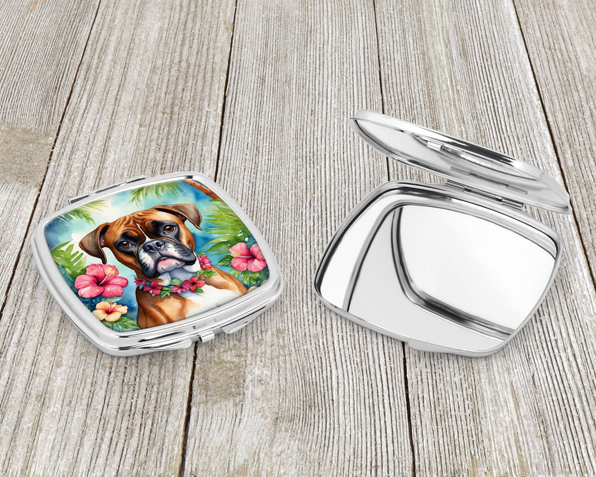 Boxer Luau Compact Mirror-2