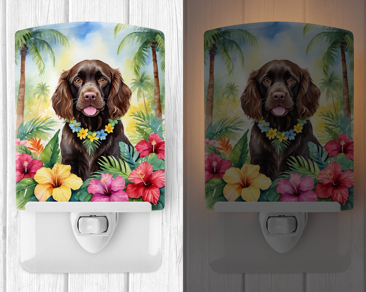 Boykin Spaniel Luau Ceramic Night Light-1