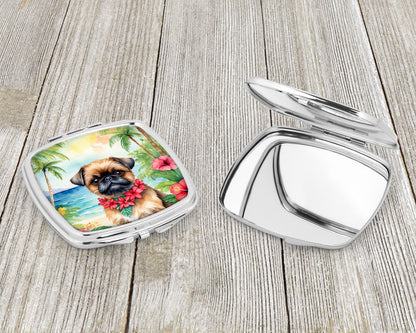 Brussels Griffon Luau Compact Mirror-2