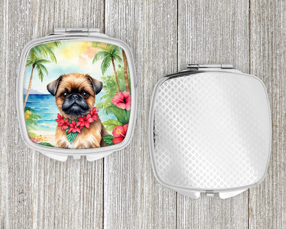 Brussels Griffon Luau Compact Mirror-3