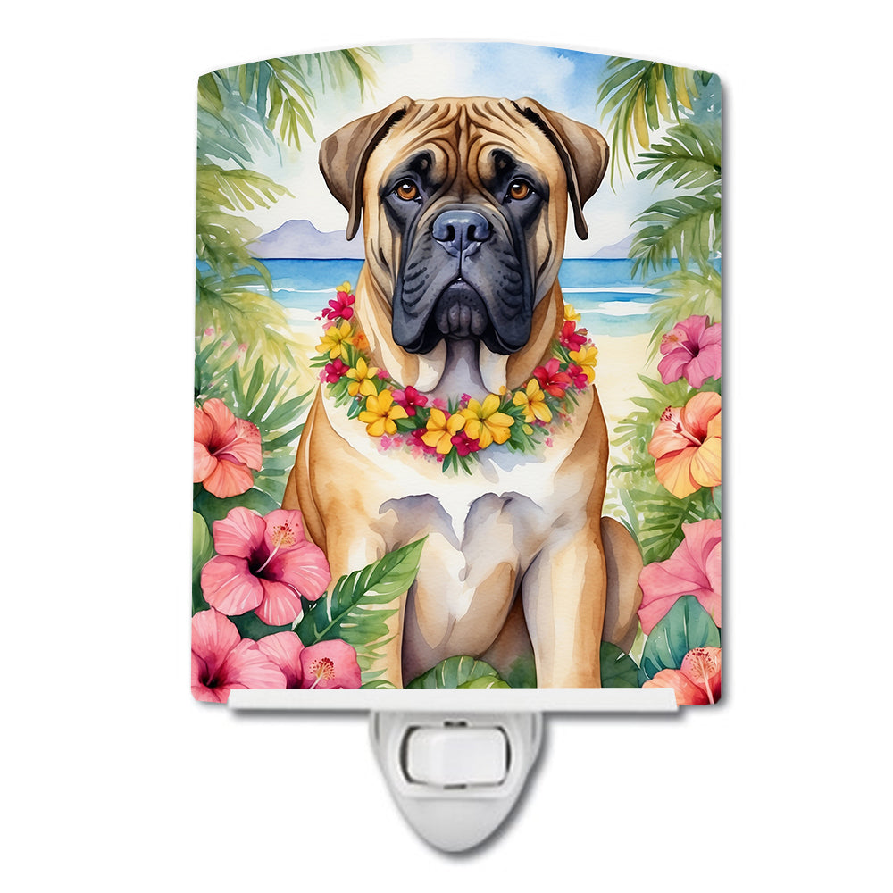 Bullmastiff Luau Ceramic Night Light-0