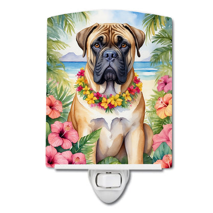 Bullmastiff Luau Ceramic Night Light-0