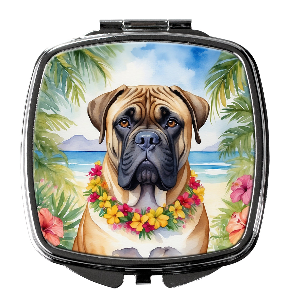 Bullmastiff Luau Compact Mirror-0