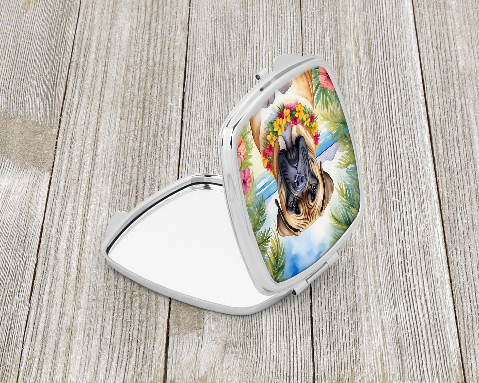 Bullmastiff Luau Compact Mirror-1