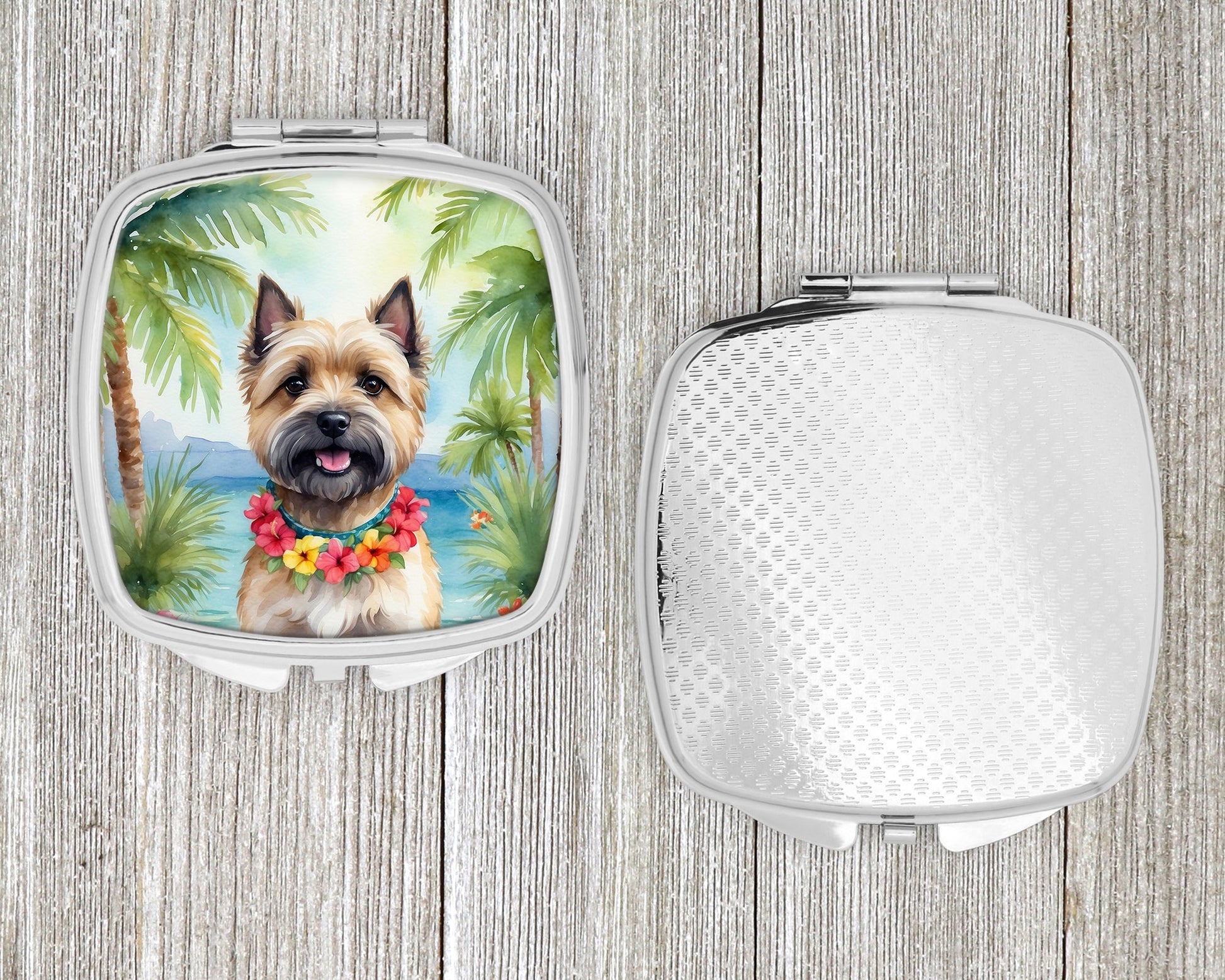Cairn Terrier Luau Compact Mirror-3