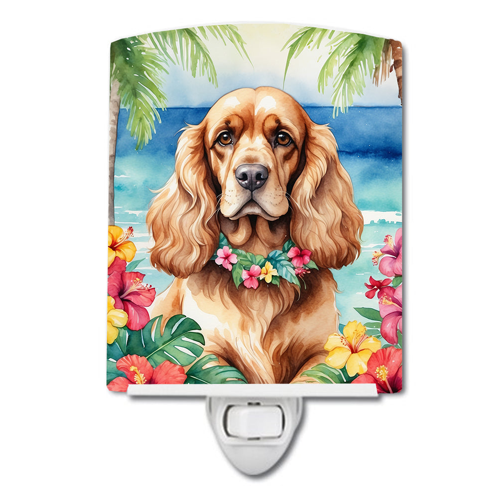 Cocker Spaniel Luau Ceramic Night Light-0