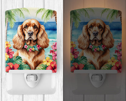 Cocker Spaniel Luau Ceramic Night Light-1