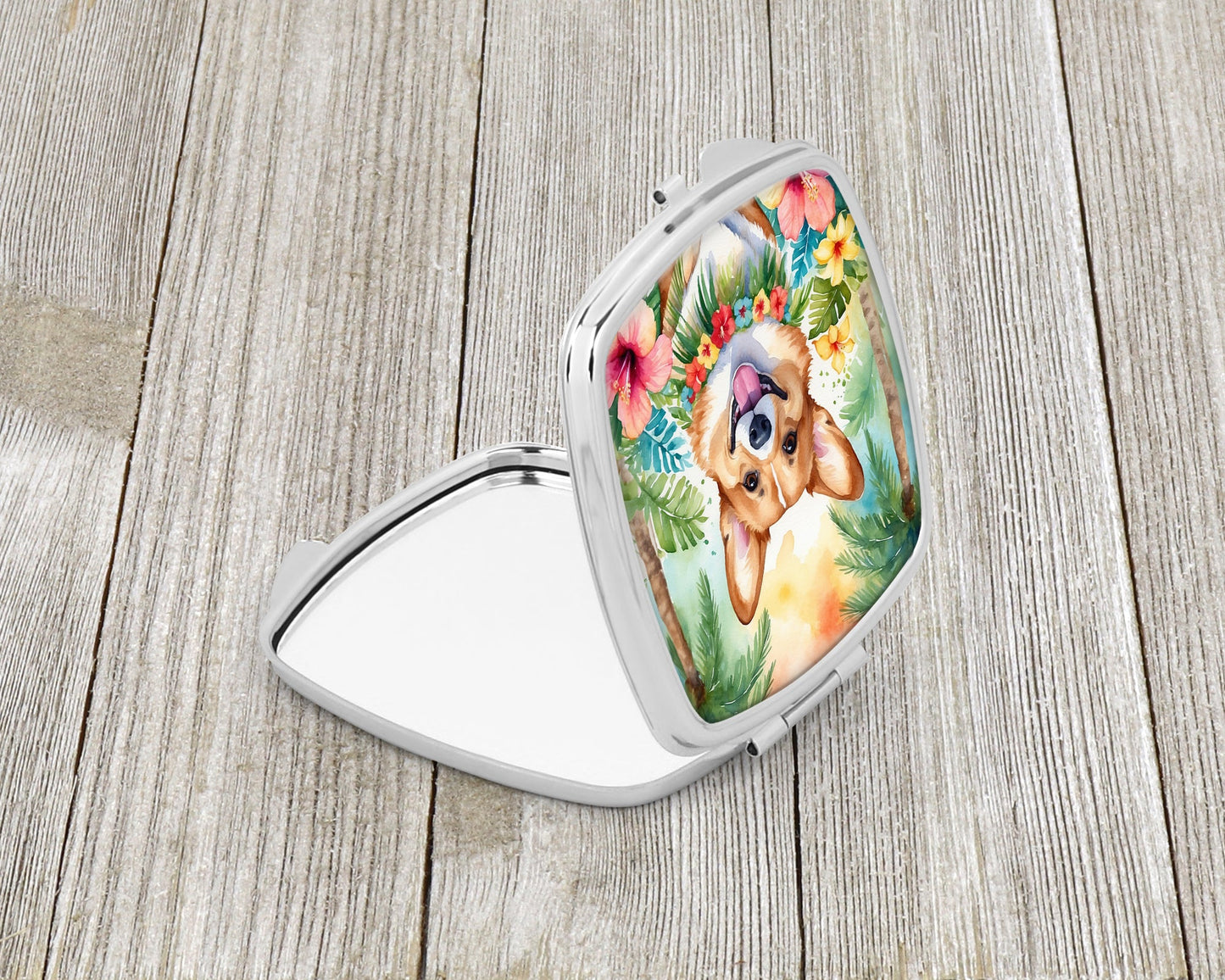 Corgi Luau Compact Mirror-1