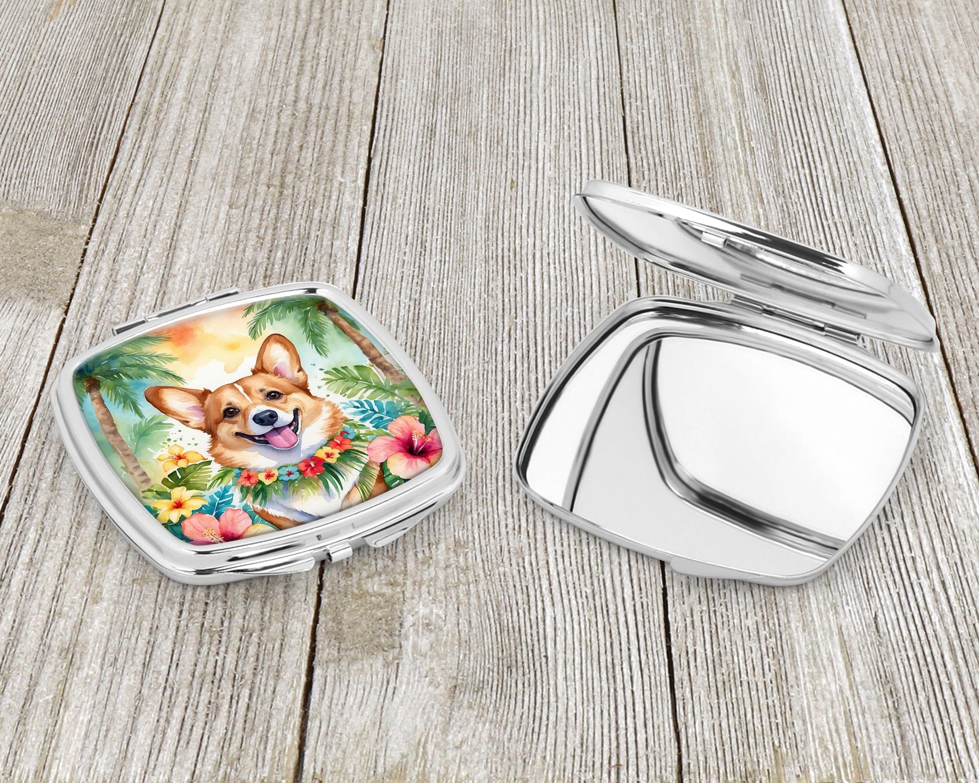 Corgi Luau Compact Mirror-2