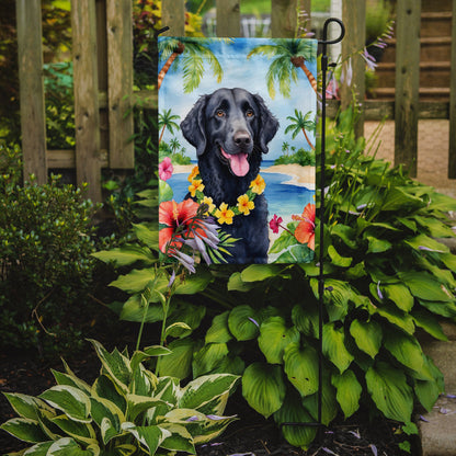 Curly-Coated Retriever Luau Garden Flag-1