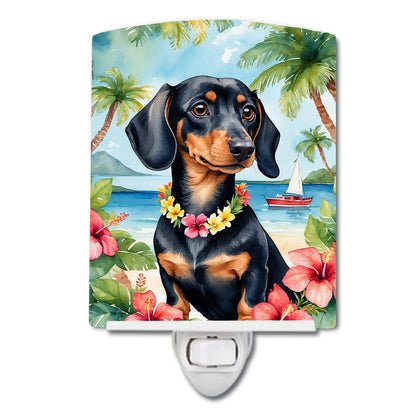 Dachshund Luau Ceramic Night Light-0