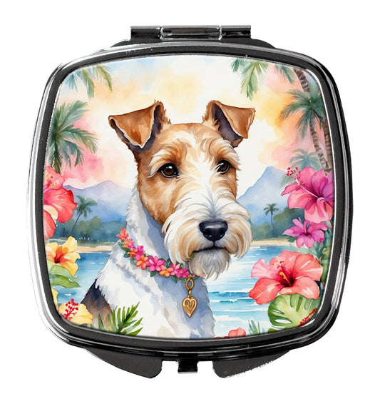 Fox Terrier Luau Compact Mirror-0