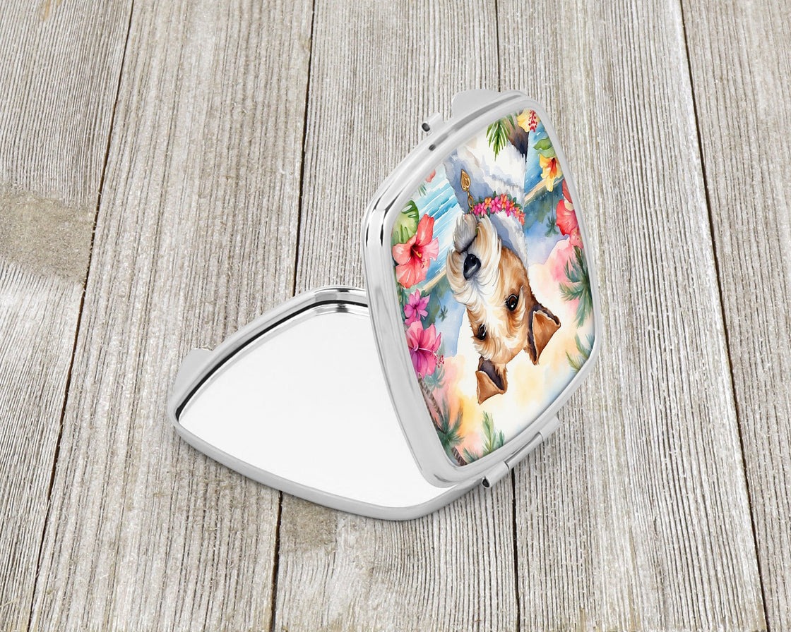 Fox Terrier Luau Compact Mirror-1