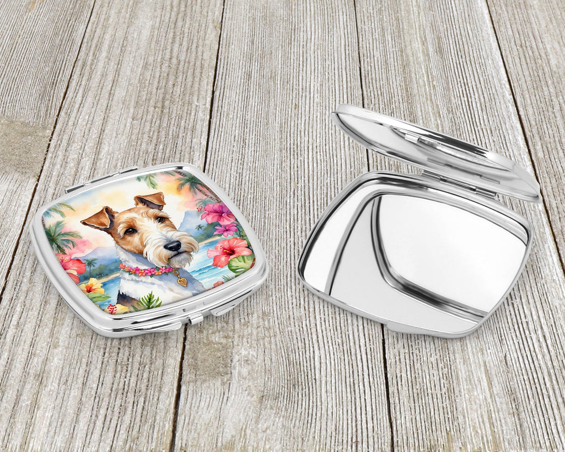 Fox Terrier Luau Compact Mirror-2