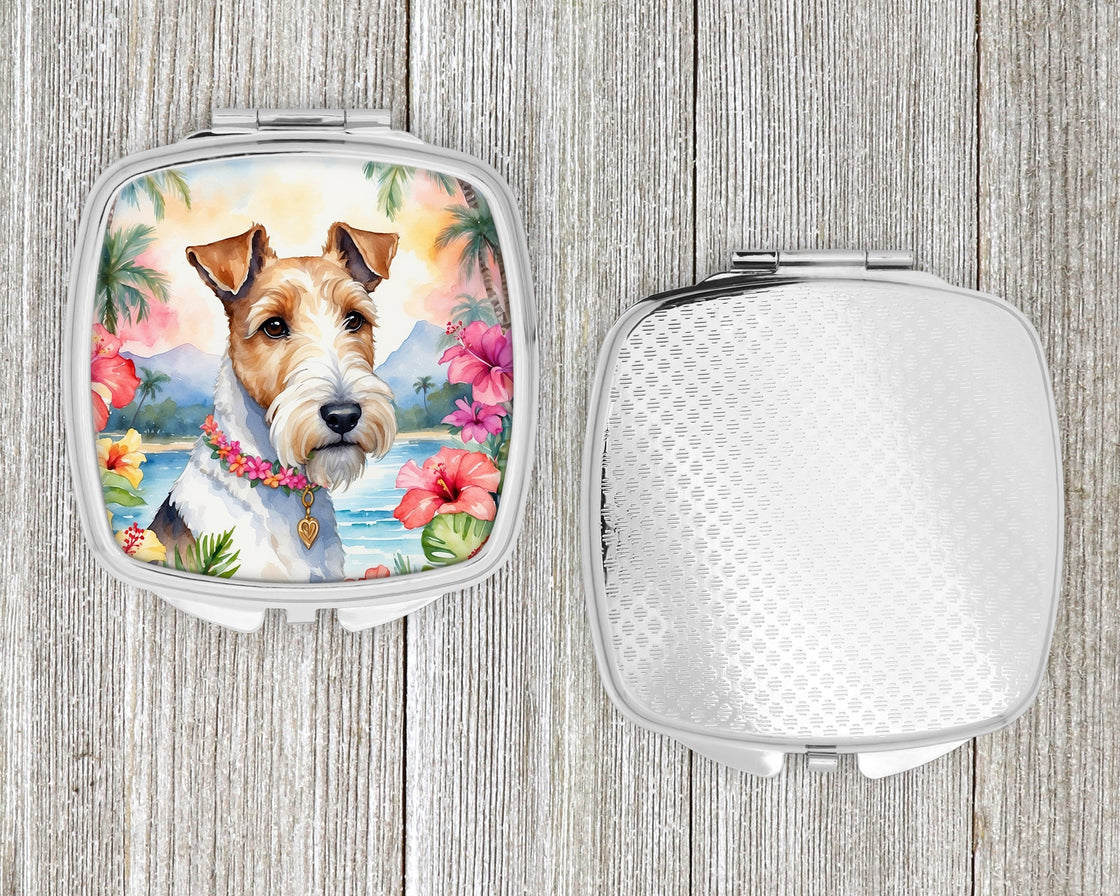 Fox Terrier Luau Compact Mirror-3