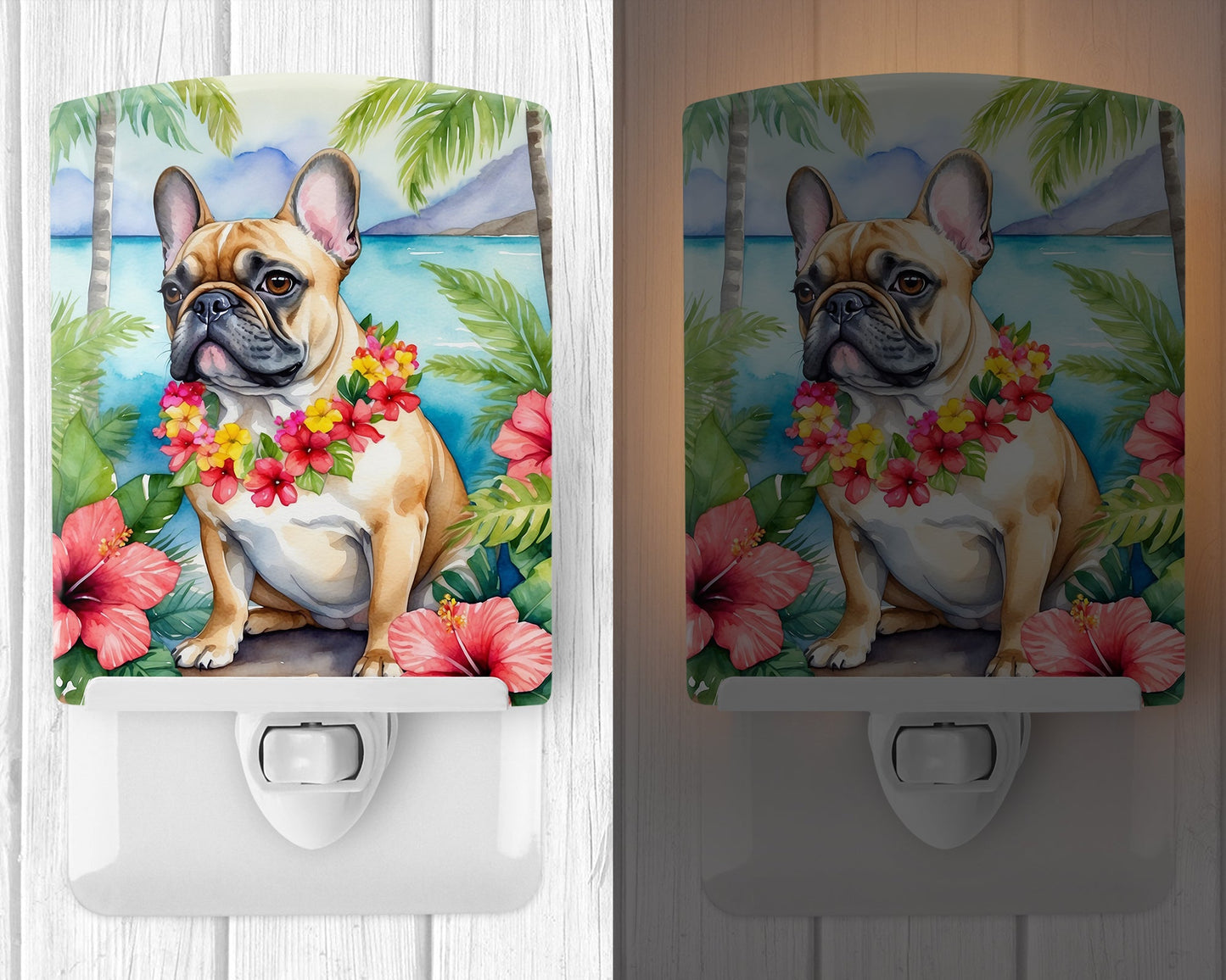 French Bulldog Luau Ceramic Night Light-1