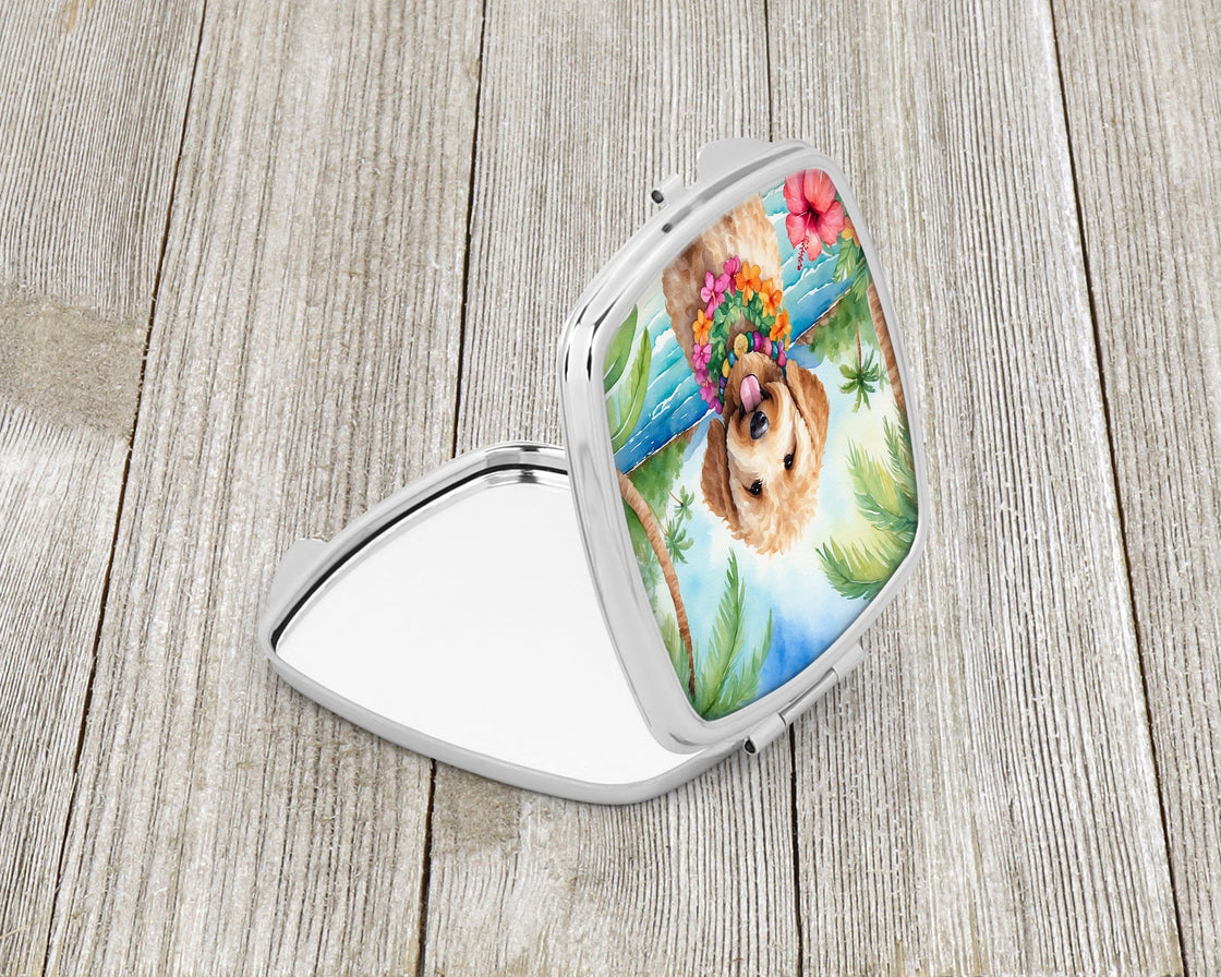 Goldendoodle Luau Compact Mirror-1