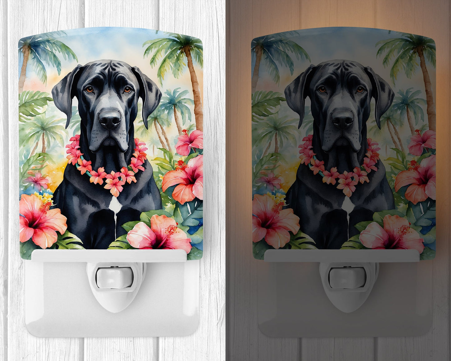 Great Dane Luau Ceramic Night Light-1