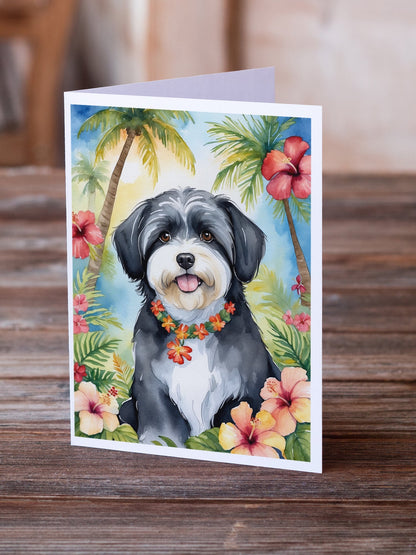 Havanese Luau Greeting Cards Pack of 8-1
