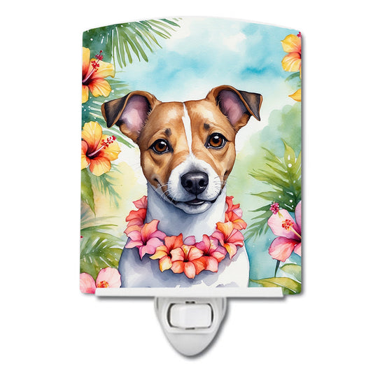 Jack Russell Terrier Luau Ceramic Night Light-0