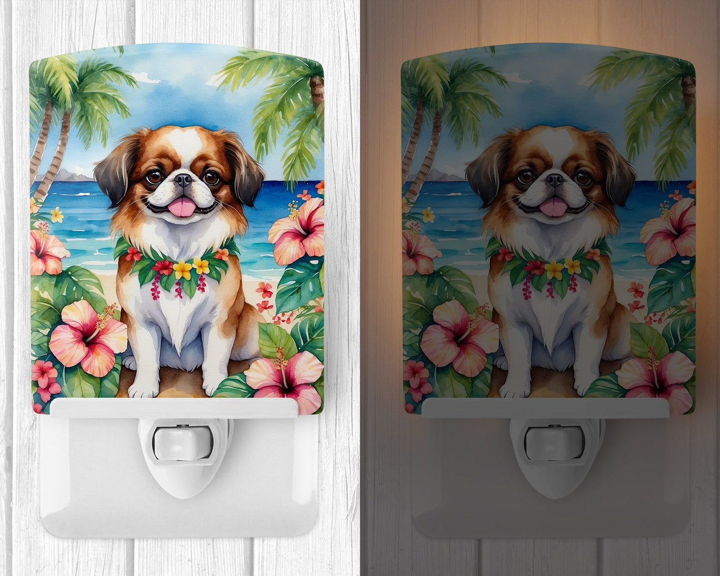 Japanese Chin Luau Ceramic Night Light-1