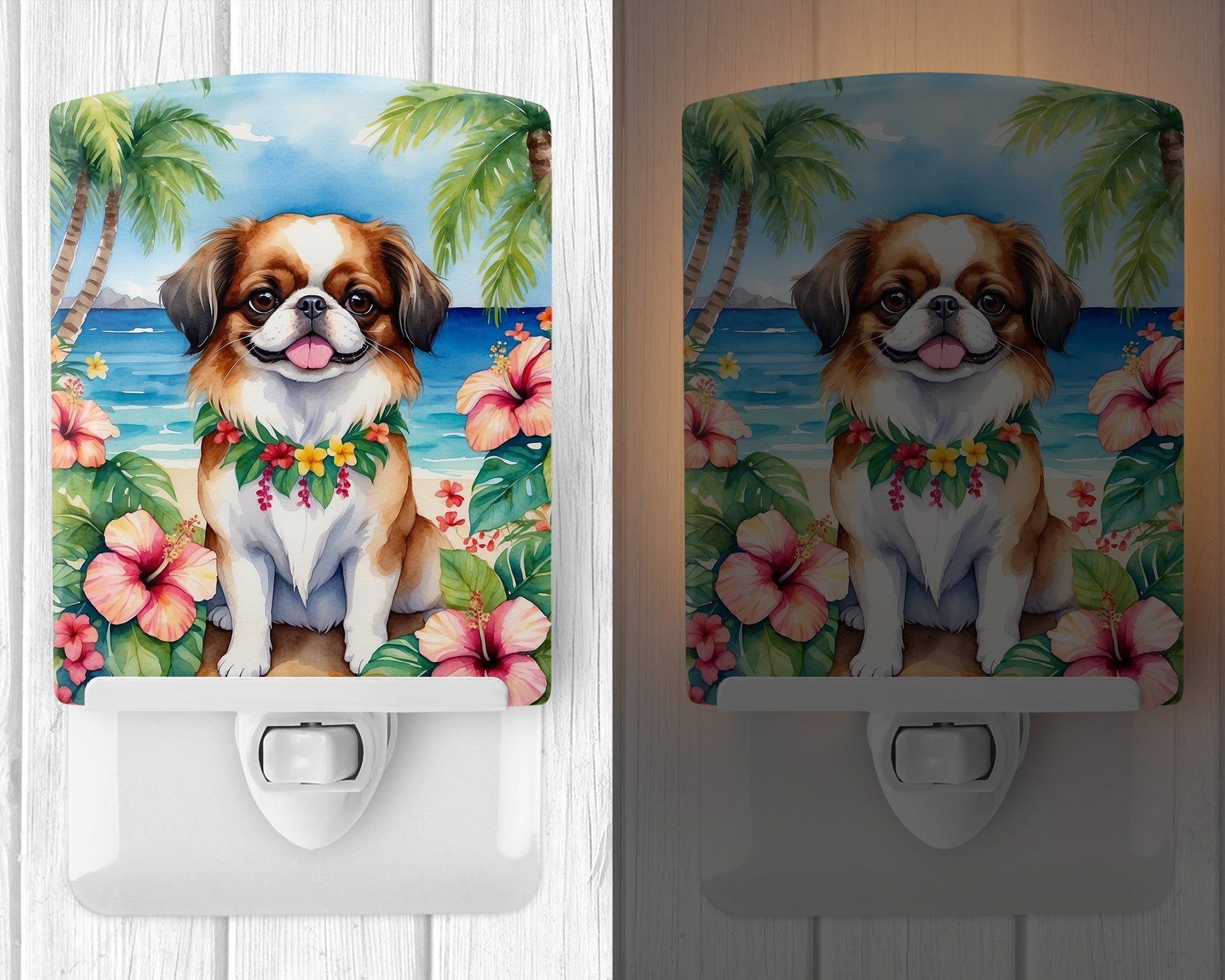 Japanese Chin Luau Ceramic Night Light-1