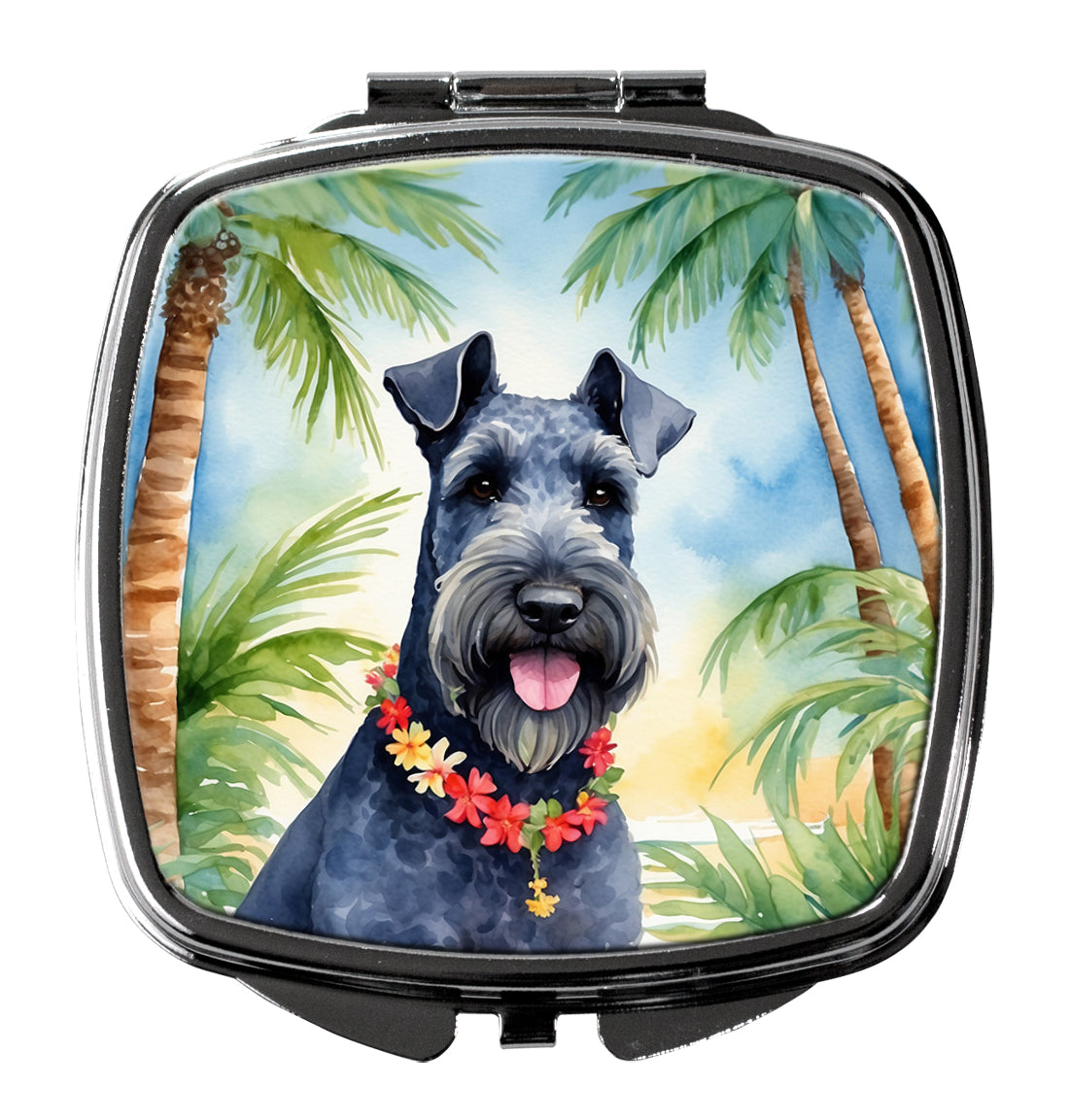 Kerry Blue Terrier Luau Compact Mirror-0