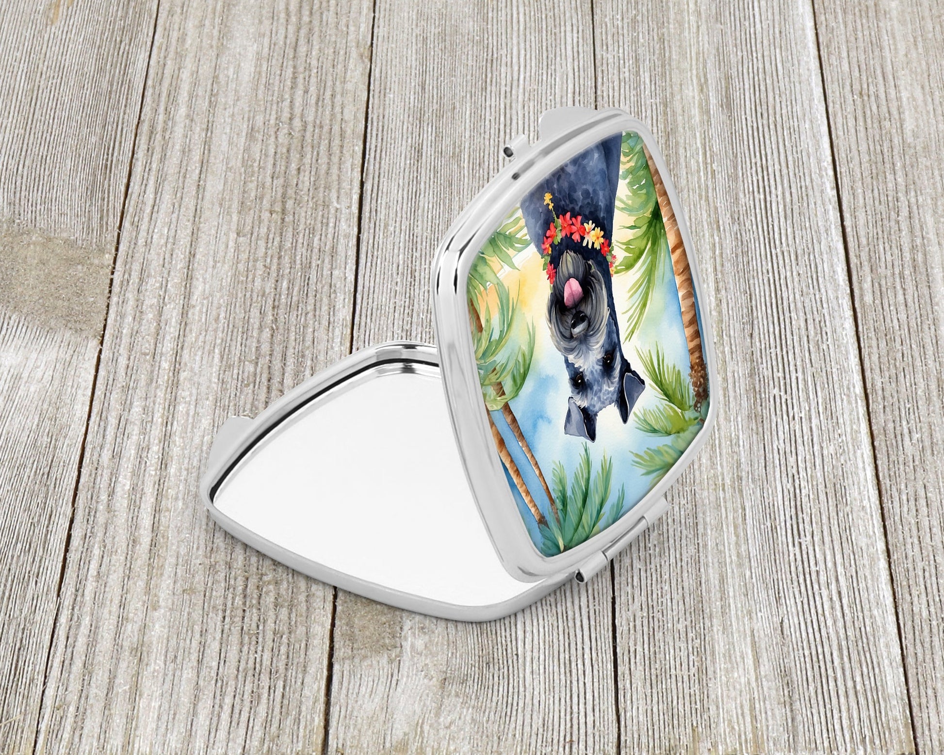 Kerry Blue Terrier Luau Compact Mirror-1