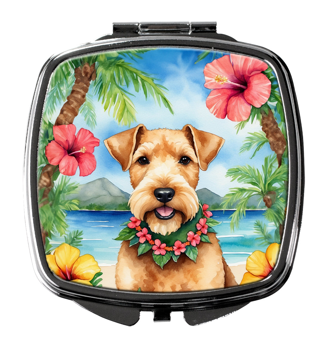 Lakeland Terrier Luau Compact Mirror-0