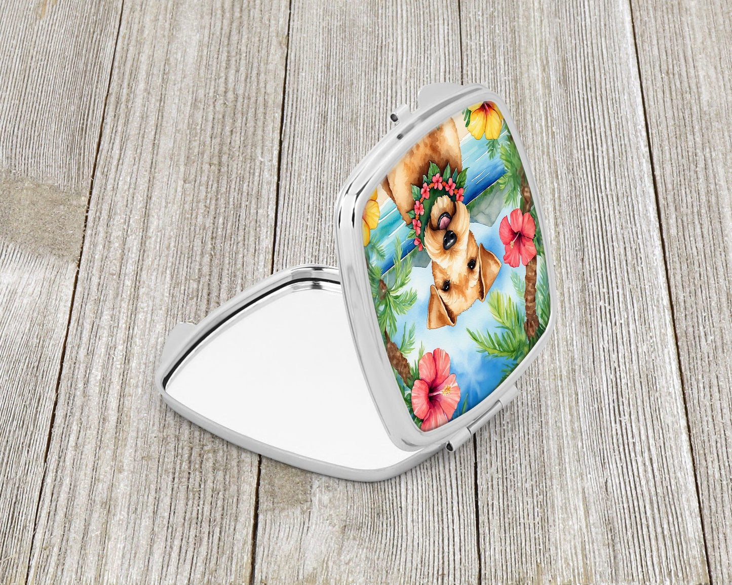 Lakeland Terrier Luau Compact Mirror-1