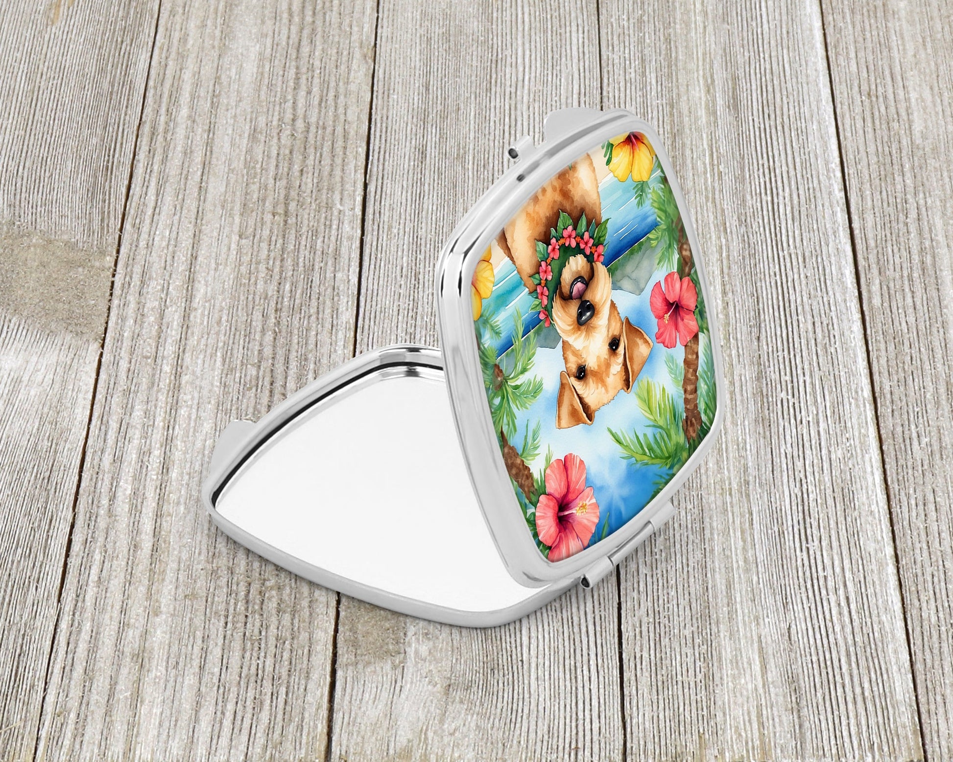 Lakeland Terrier Luau Compact Mirror-1