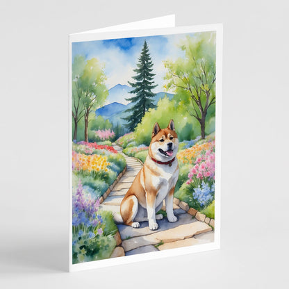 Akita Spring Garden Greeting Cards Pack of 8-0