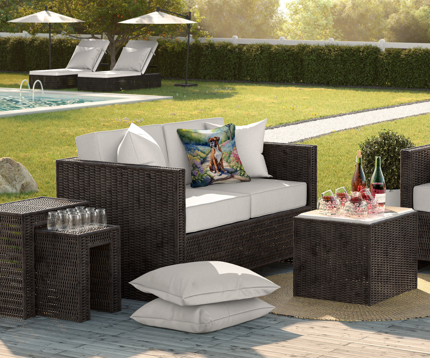 Boxer Spring Path Throw Pillow-2