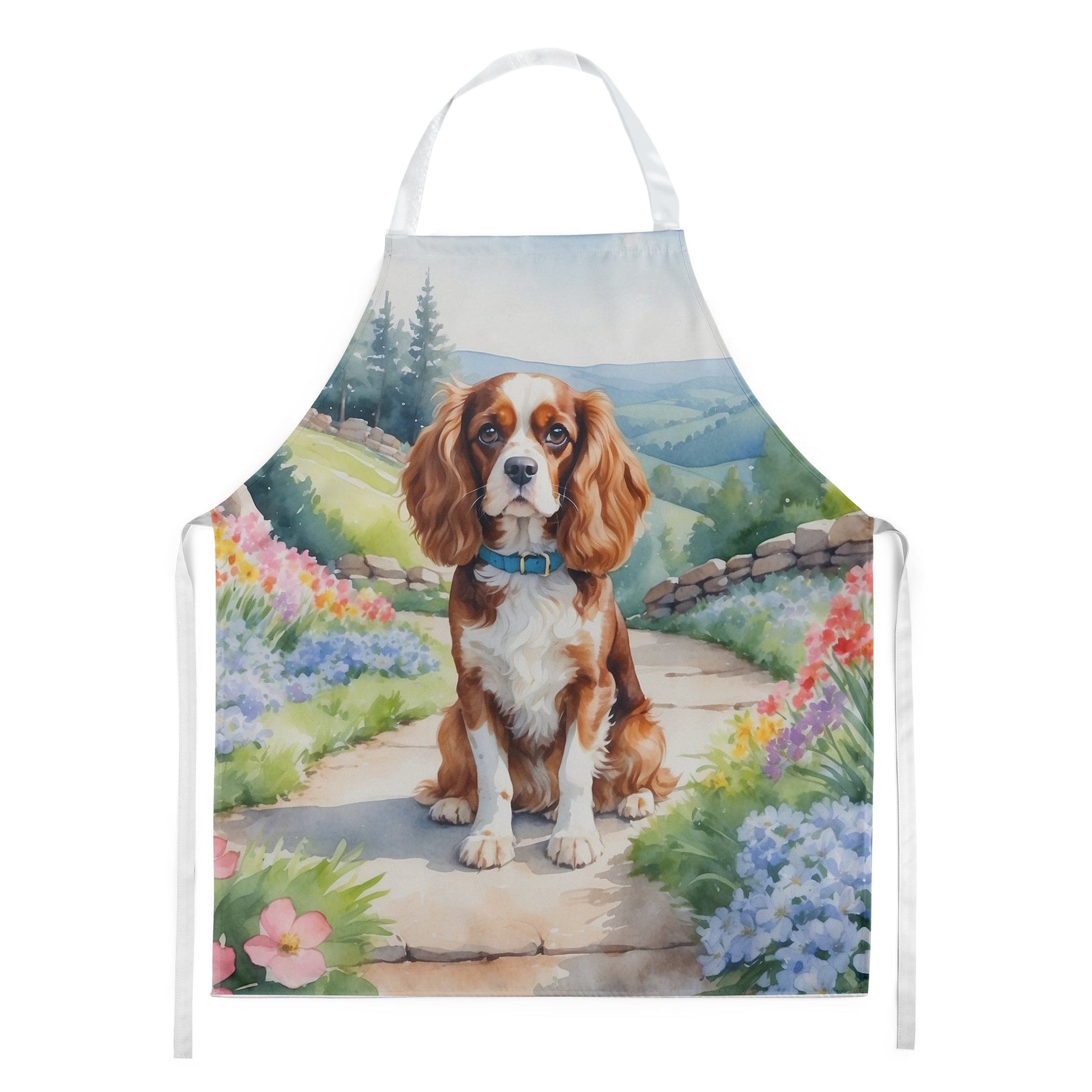 Cavalier Spaniel Spring Path Apron-0